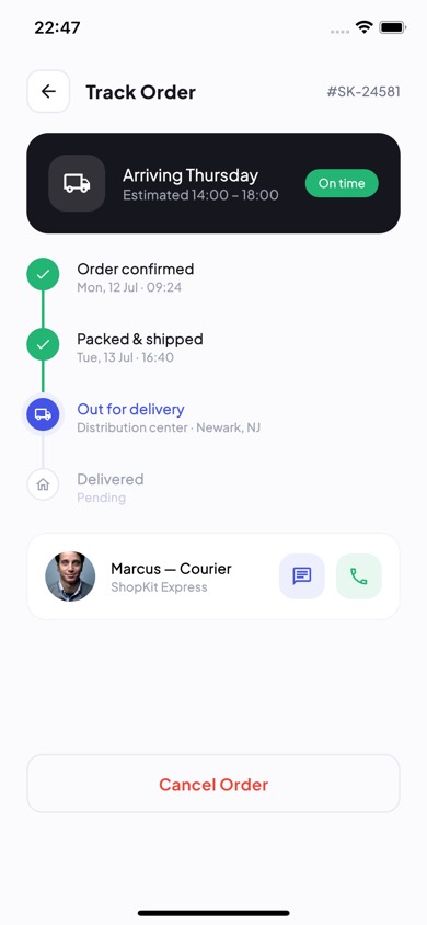 Core Kit S25 Order Tracking