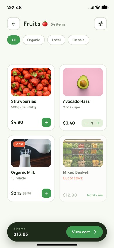 Fresho F05 Category List