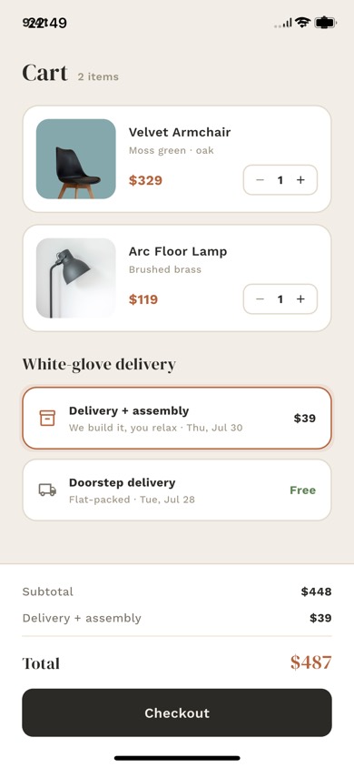Nest N04 Cart and delivery